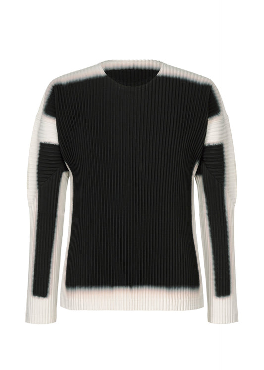 A product shot of the HOMME PLISSÉ ISSEY MIYAKE FRAMEWORK : CHUSEN shirt in black.