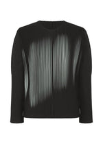 A product shot of the HOMME PLISSÉ ISSEY MIYAKE IN THE SHADOW shirt in shadow black.