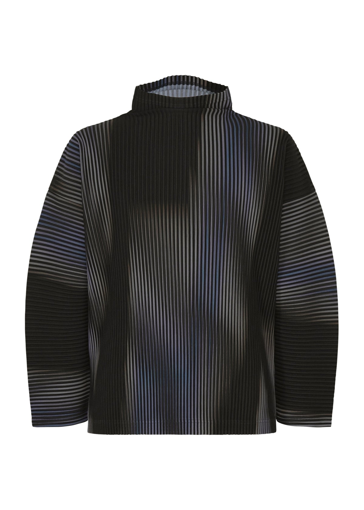 A product shot of the HOMME PLISSÉ ISSEY MIYAKE BLEND OF LIGHTS t-shirt in blue.
