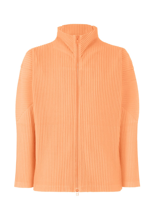 A product shot of the HOMME PLISSÉ ISSEY MIYAKE COLOR PLEATS 2 blouson in glow pink.