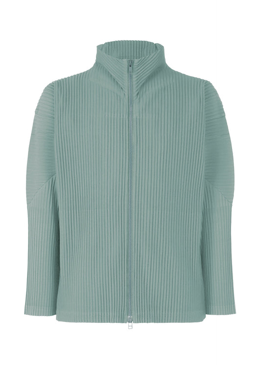 A product shot of the HOMME PLISSÉ ISSEY MIYAKE COLOR PLEATS 2 blouson in gloom blue.