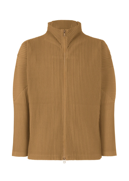 A product shot of the HOMME PLISSÉ ISSEY MIYAKE COLOR PLEATS 2 blouson in shade brown.