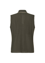 A detail shot of the HOMME PLISSÉ ISSEY MIYAKE EMBROIDERY STRIPES vest.