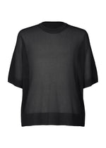 A product shot of the HOMME PLISSÉ ISSEY MIYAKE WASHI FRAMEWORK-T t-shirt in black.