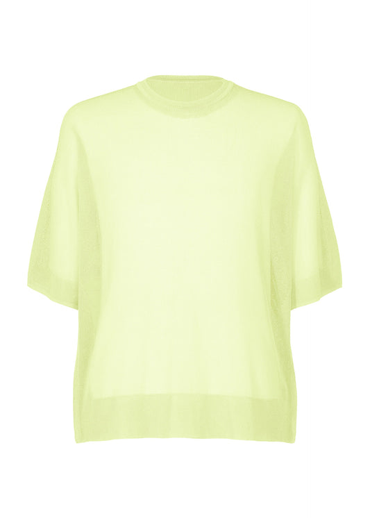 A product shot of the HOMME PLISSÉ ISSEY MIYAKE WASHI FRAMEWORK-T t-shirt in green.