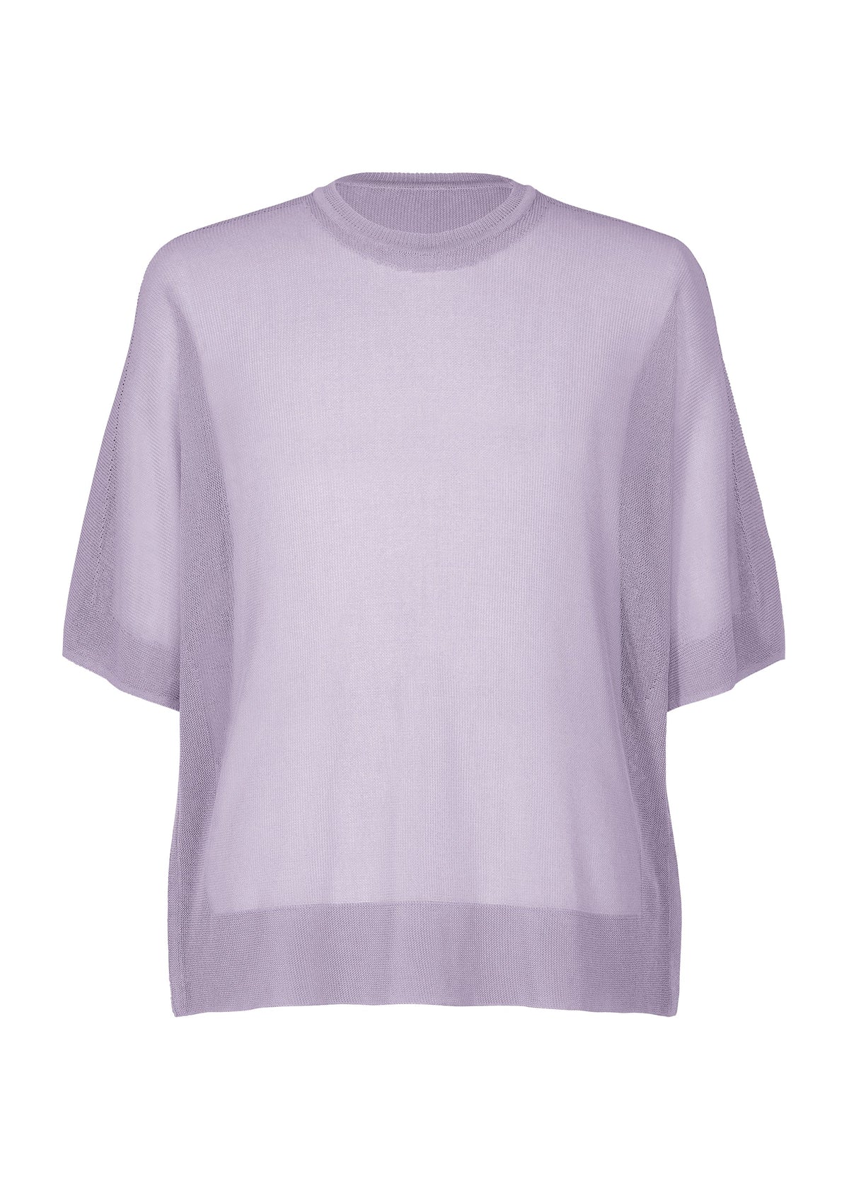 A product shot of the HOMME PLISSÉ ISSEY MIYAKE WASHI FRAMEWORK-T t-shirt in lavender.