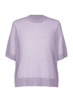 A product shot of the HOMME PLISSÉ ISSEY MIYAKE WASHI FRAMEWORK-T t-shirt in lavender.