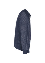 A detail shot of the HOMME PLISSÉ ISSEY MIYAKE IN THE SHADOW KNIT knit.