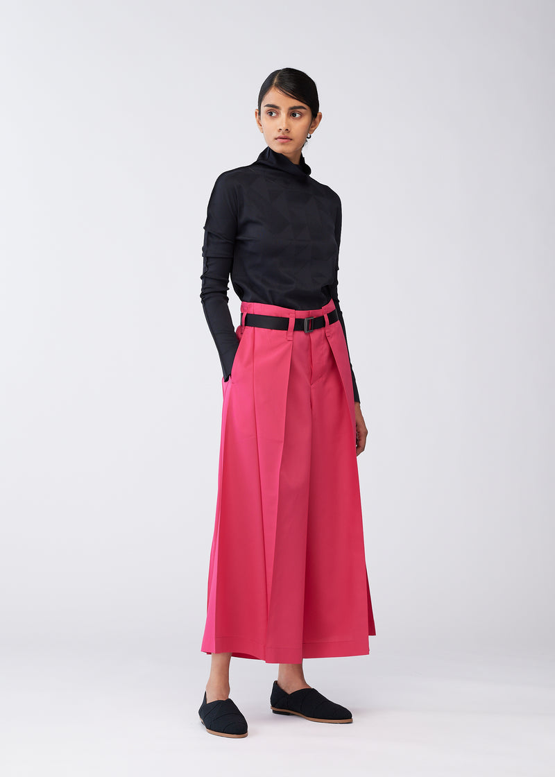 OBLIQUE FOLD BOTTOMS Trousers Magenta