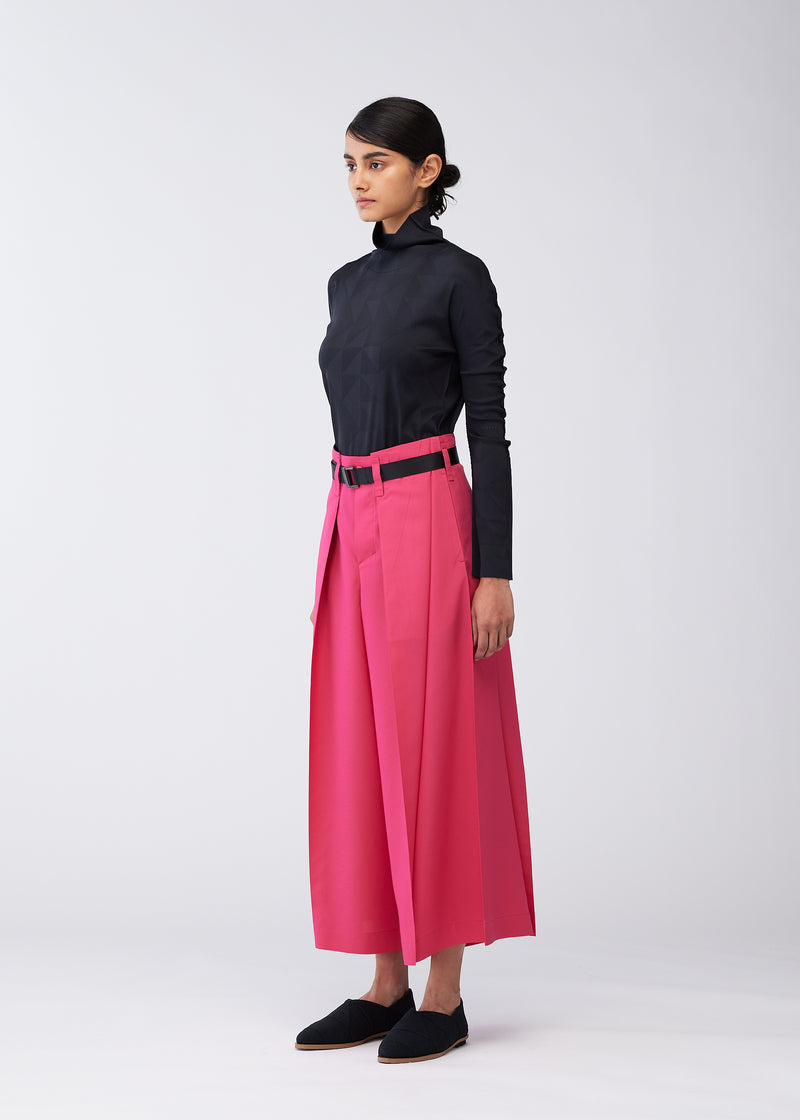 OBLIQUE FOLD BOTTOMS Trousers Magenta