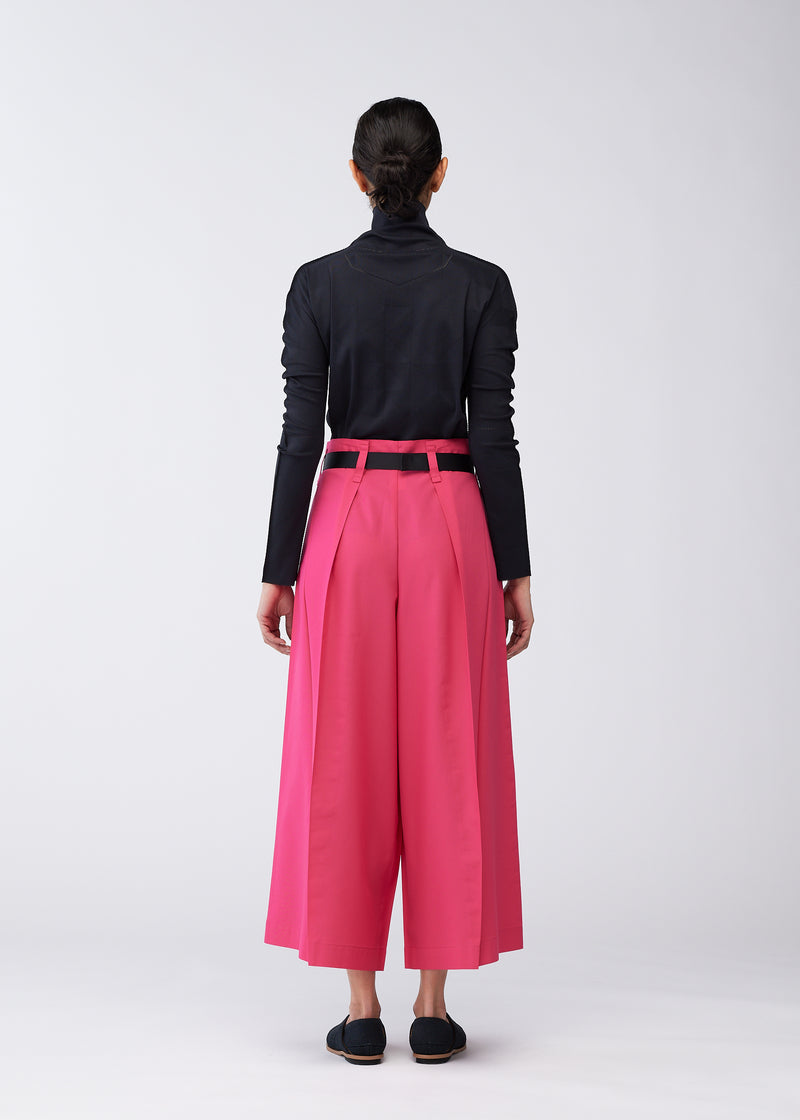 OBLIQUE FOLD BOTTOMS Trousers Magenta