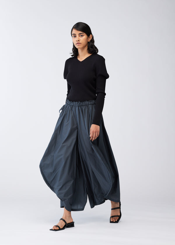 GATHERED BALLOON Trousers Charcoal Grey