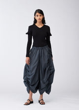 GATHERED BALLOON Trousers Charcoal Grey