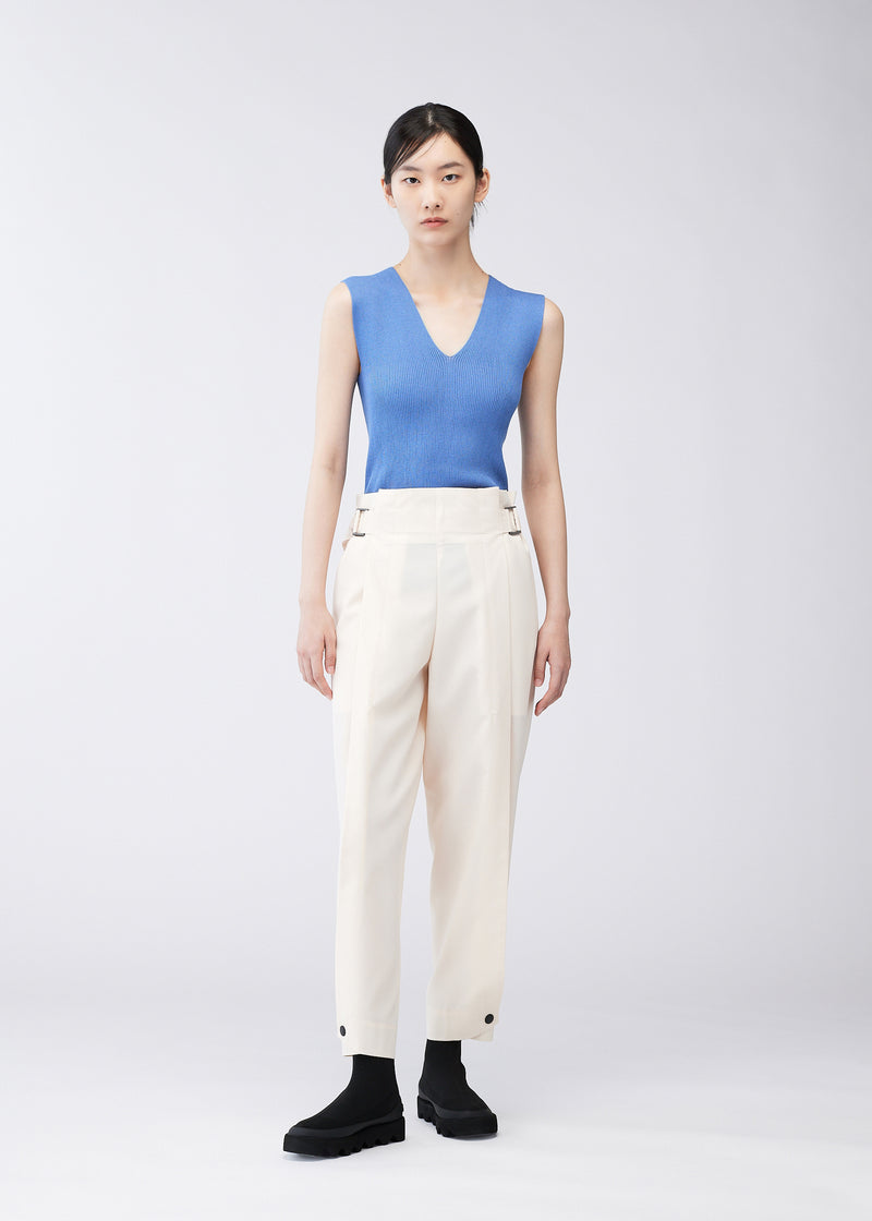 FLAT TUCK Trousers Ivory