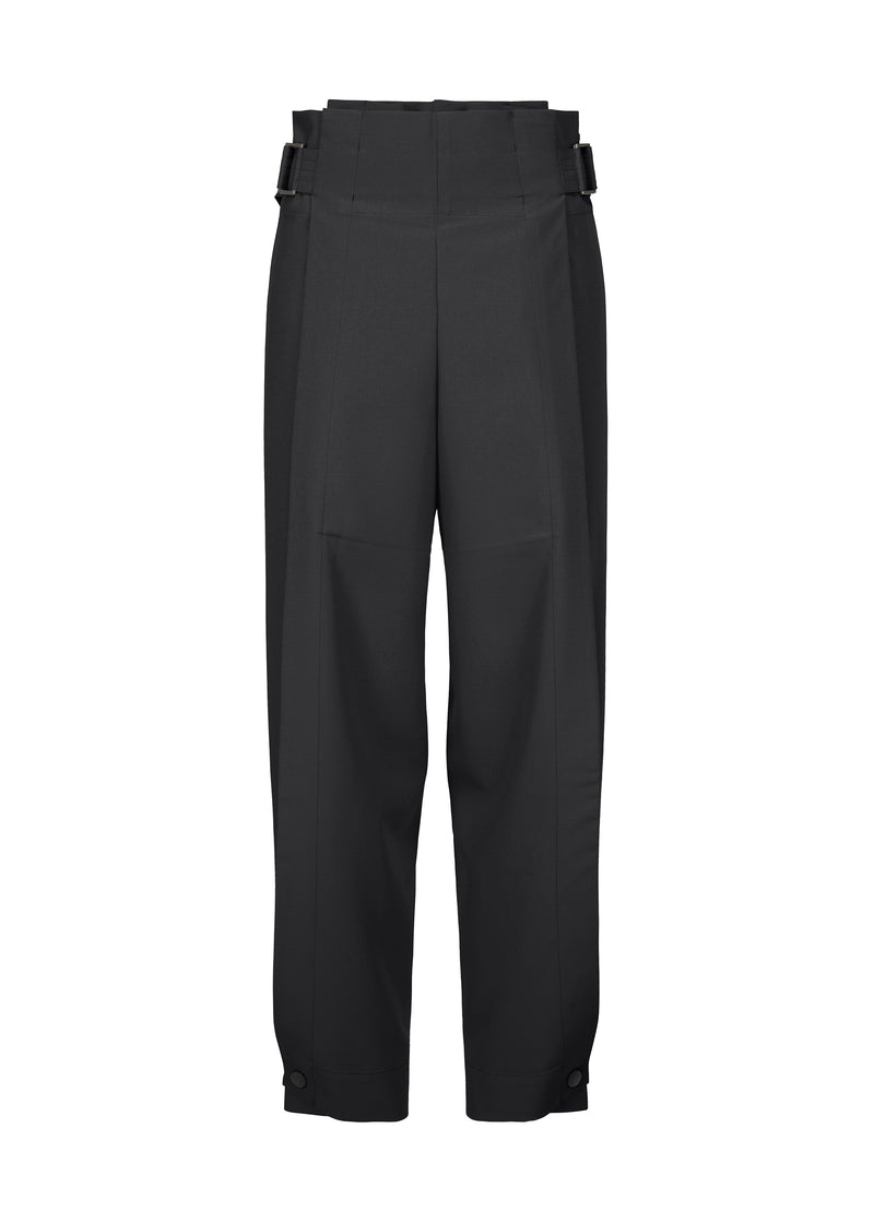 FLAT TUCK Trousers Black