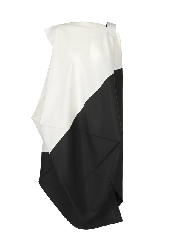 SWITCHING VOLUME Dress White x Black