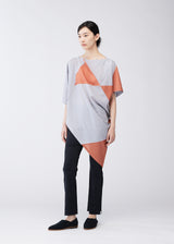 TRIANGLE PRINT T Tunic Grey x Apricot