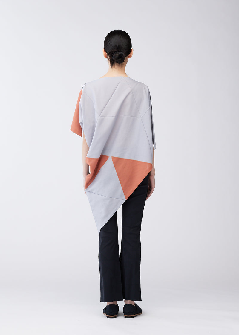 TRIANGLE PRINT T Tunic Grey x Apricot