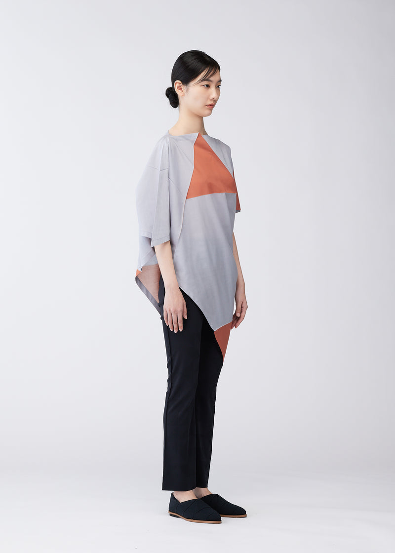 TRIANGLE PRINT T Tunic Grey x Apricot