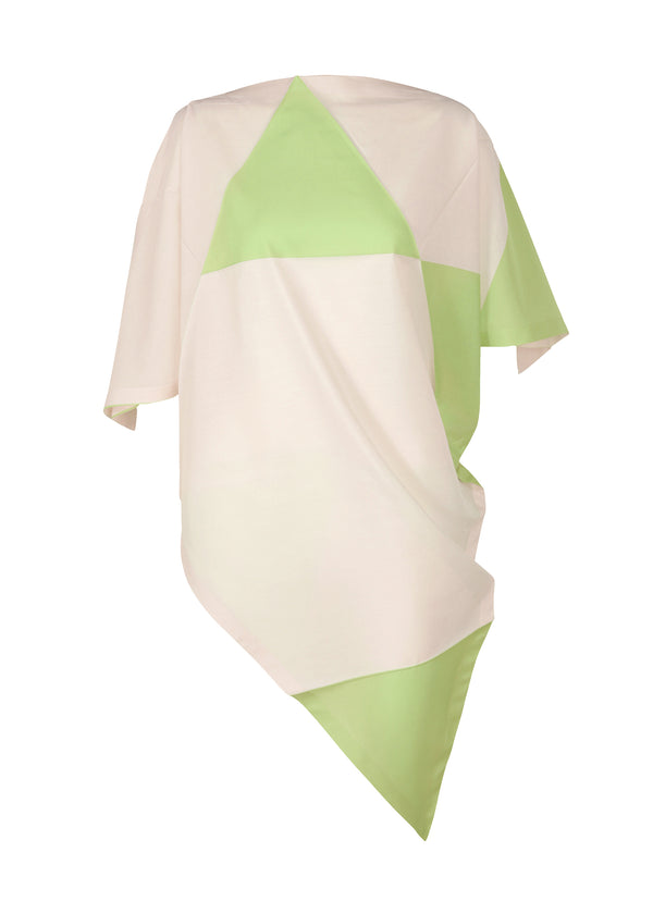 TRIANGLE PRINT T Tunic Off White x Light Green