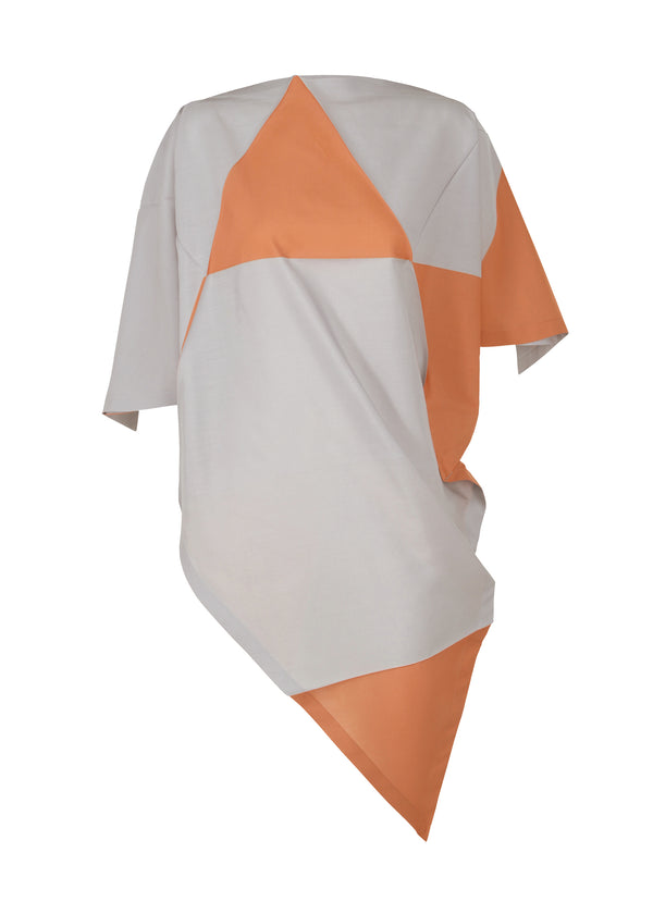 TRIANGLE PRINT T Tunic Grey x Apricot