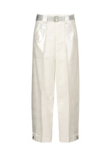 TUCKED FOIL Trousers White