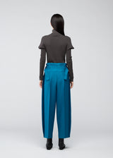 WOOL LIKE FLAT TUCK Trousers Dark Turquoise