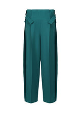 WOOL LIKE FLAT TUCK Trousers Dark Turquoise