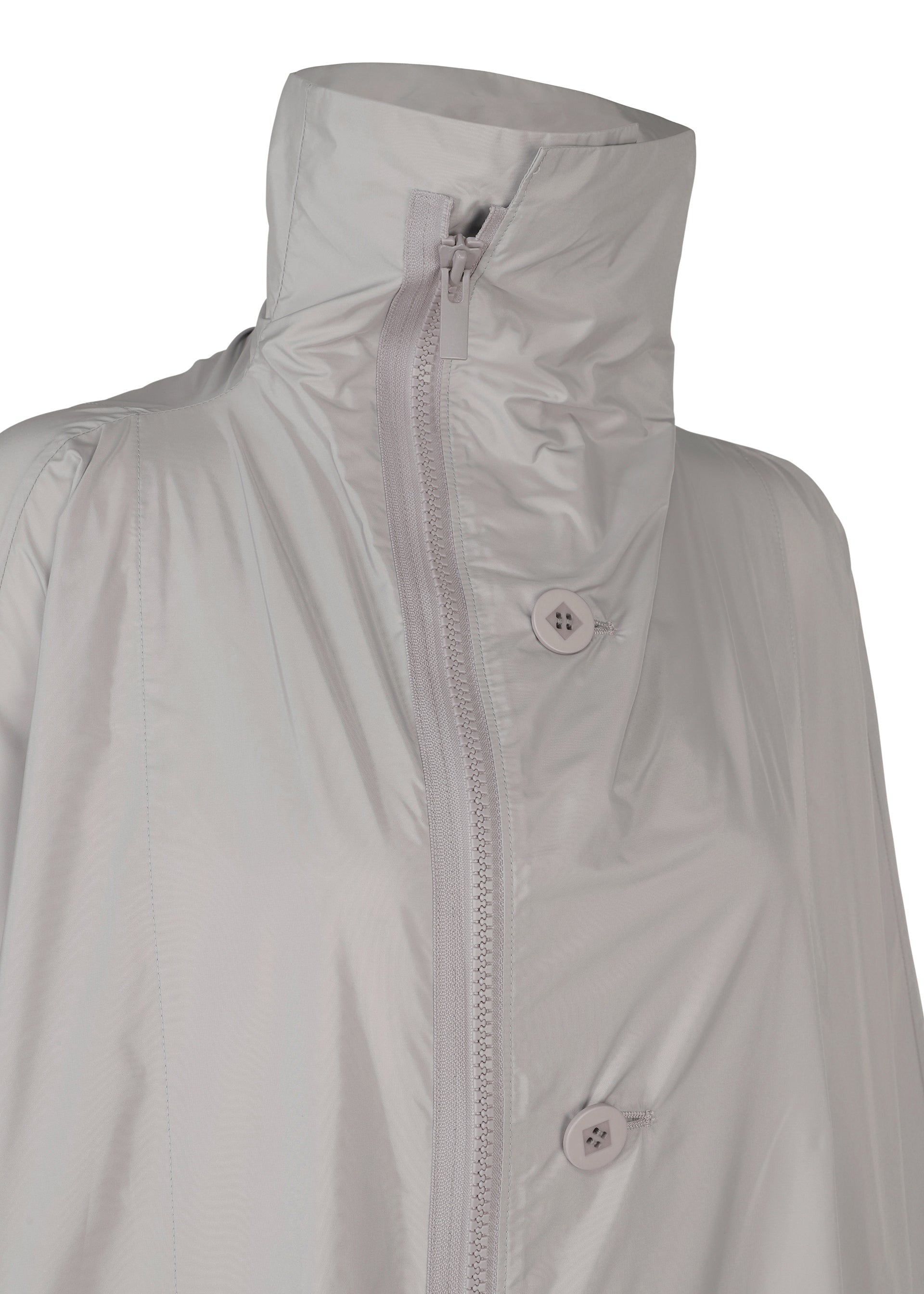 A detail shot of the 132 5. Issey Miyake FLAT WIND COAT coat.