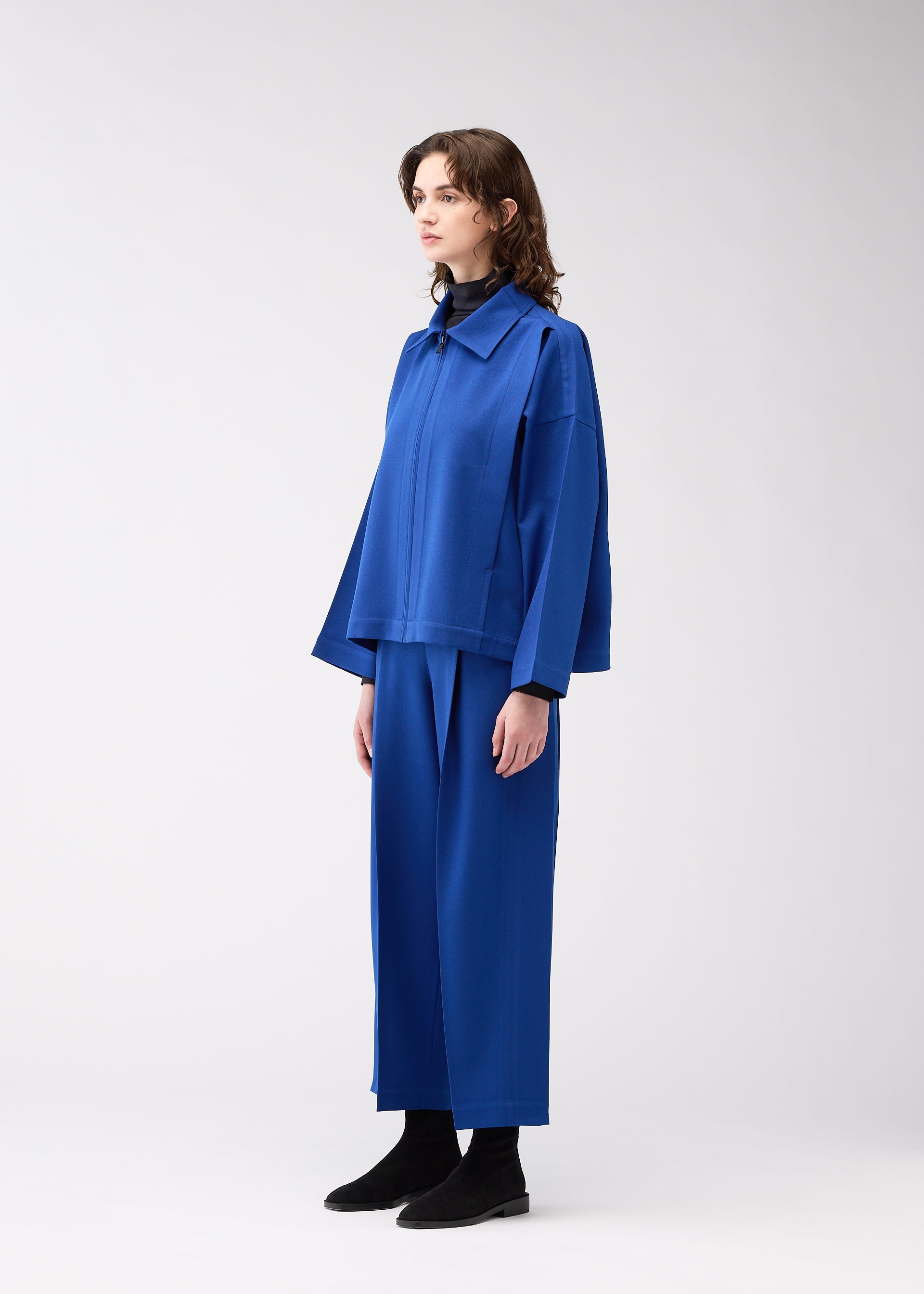 WOOL LIKE FLAT TUCK Jacket Black – ISSEY MIYAKE EU