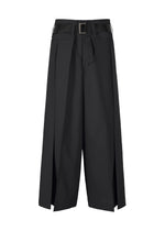 A product shot of the 132 5. ISSEY MIYAKE FLAT SIDE FOLD trousers in black (15).