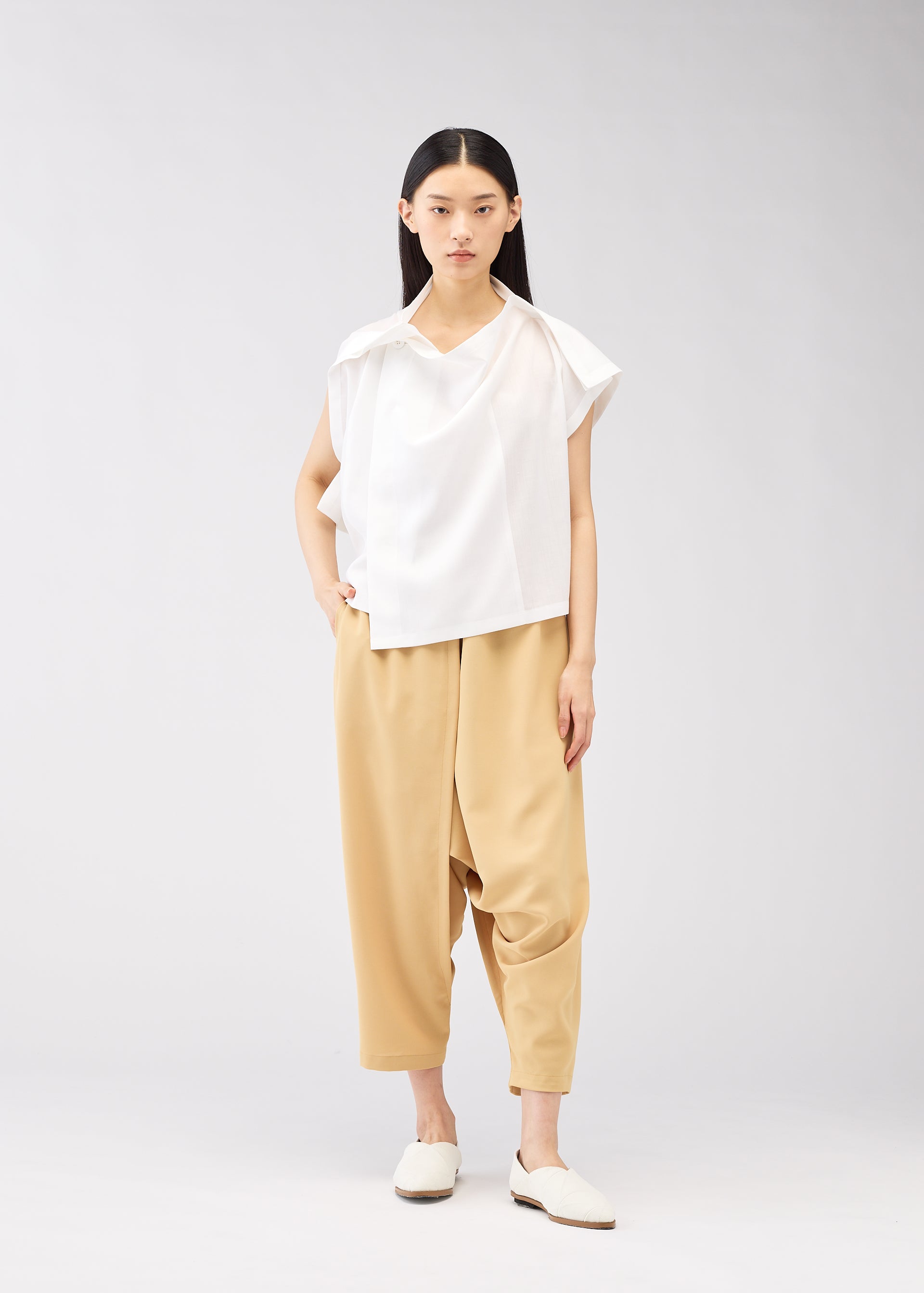 SQUARE RAMIE Top Green