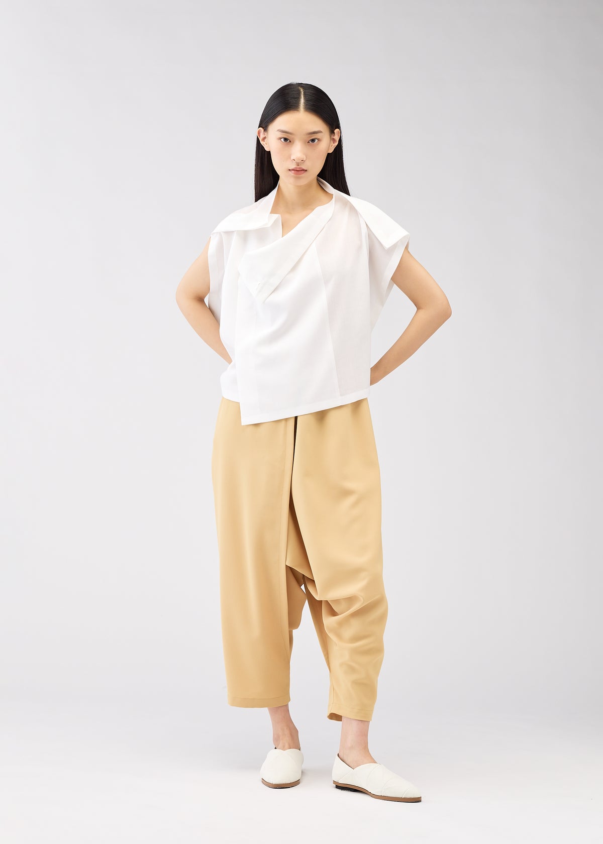 SQUARE RAMIE Top Green