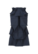 A product shot of the 132 5. ISSEY MIYAKE NO.6 SOLID skirt in navy.