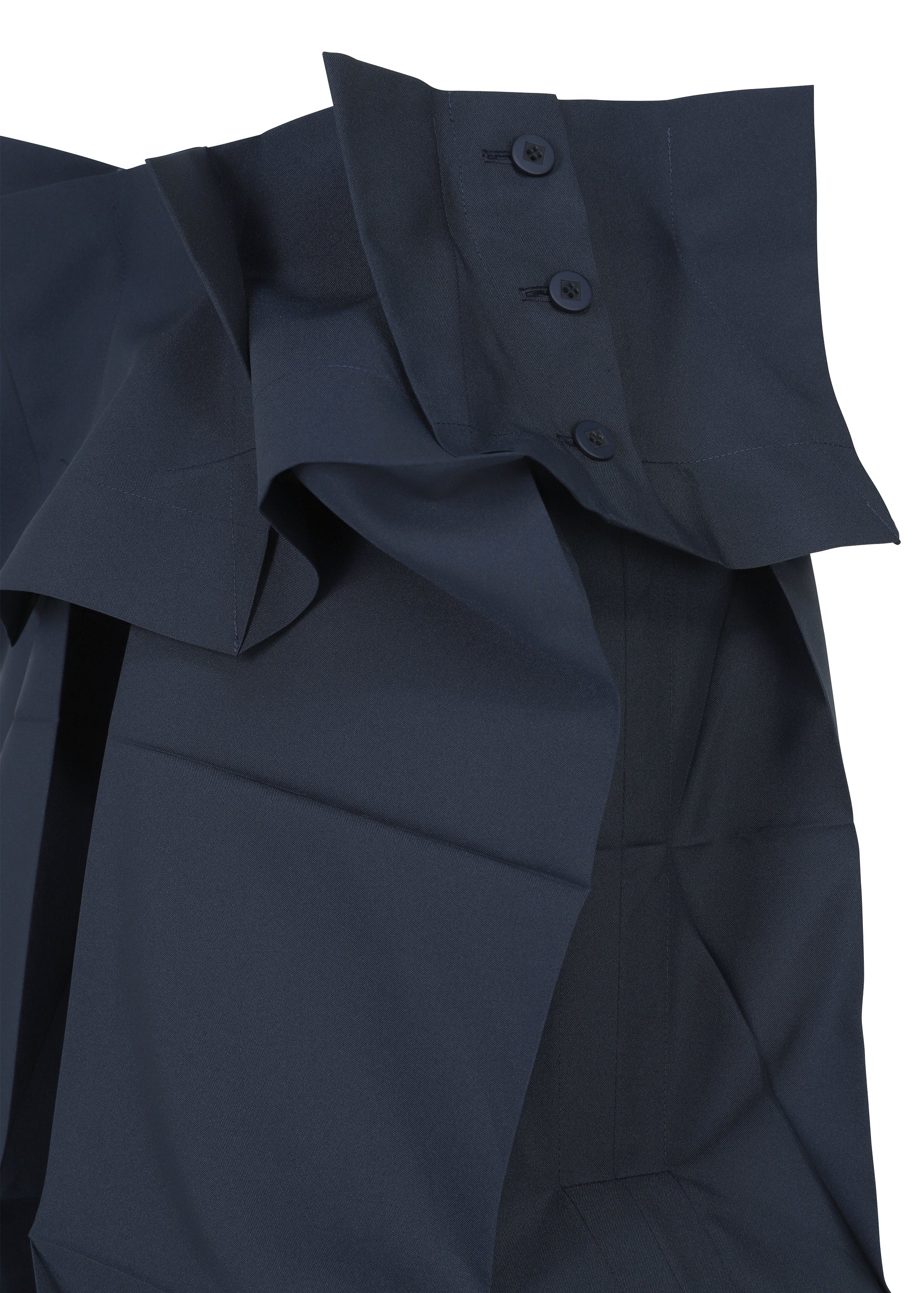 A detail shot of the 132 5. ISSEY MIYAKE NO.6 SOLID skirt.
