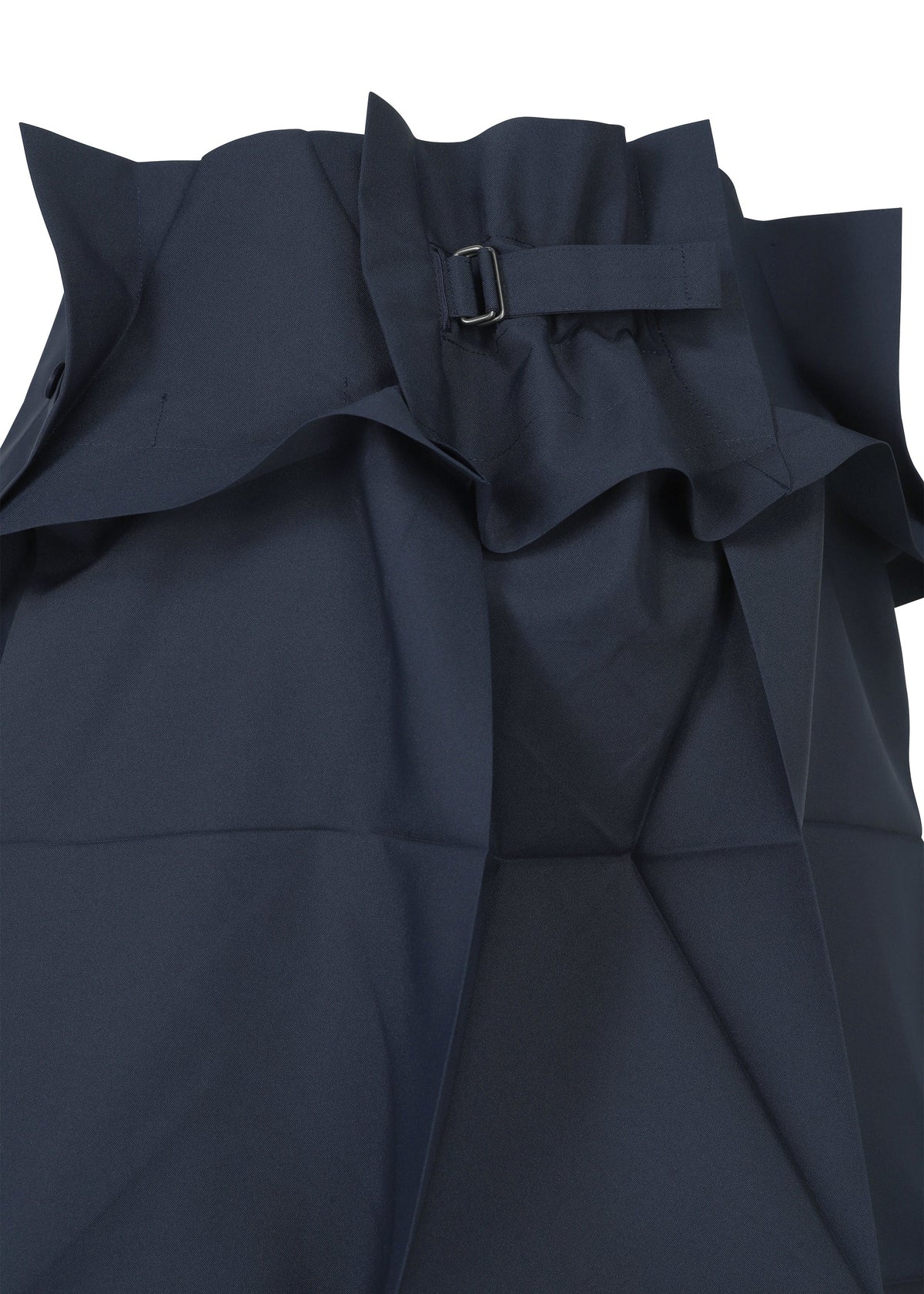 A detail shot of the 132 5. ISSEY MIYAKE NO.6 SOLID skirt.