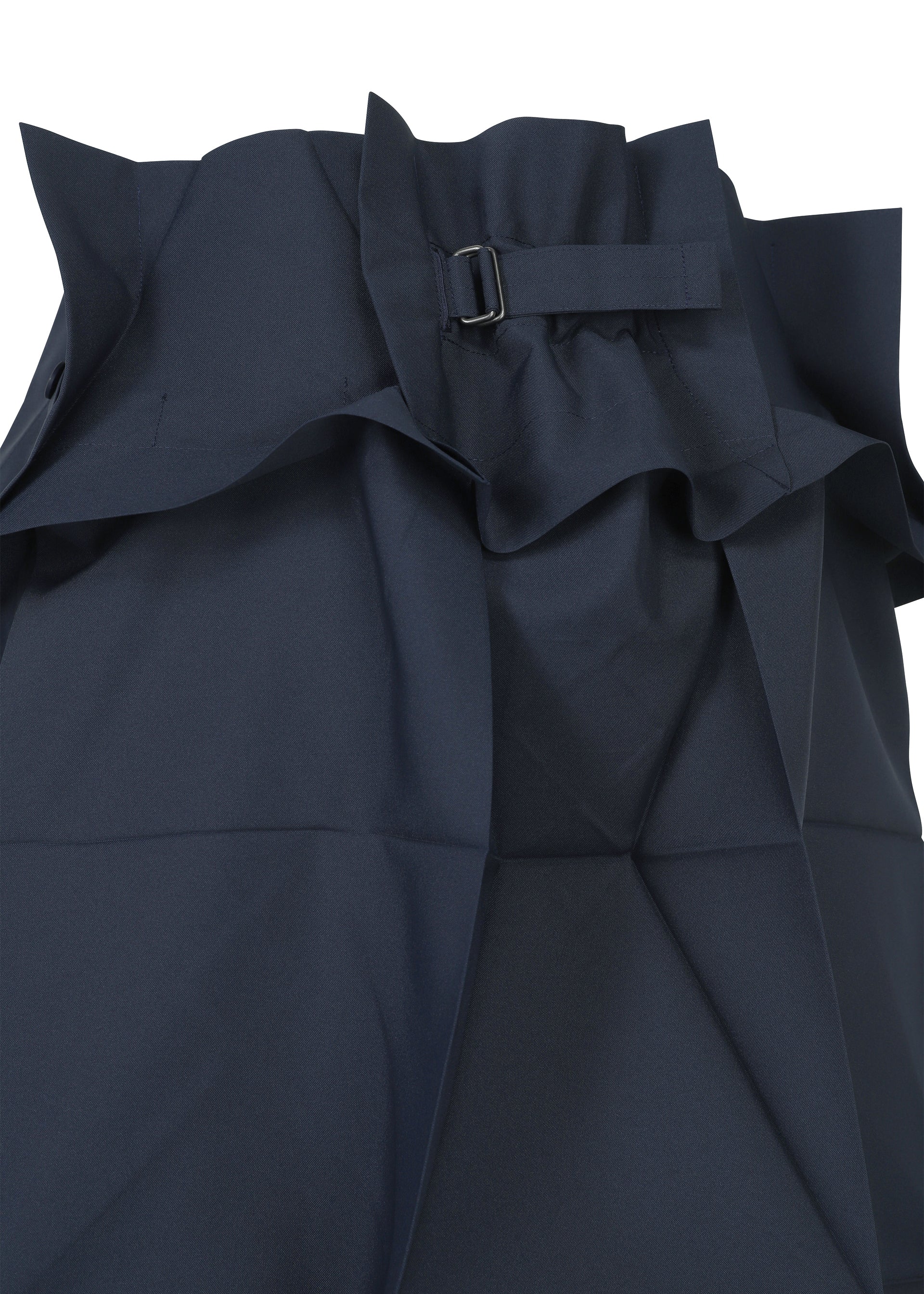 A detail shot of the 132 5. ISSEY MIYAKE NO.6 SOLID skirt.