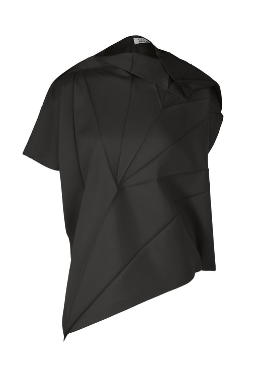 A product shot of the 132 5. Issey Miyake RADIAL FOLD Top top in black (15), recurring_style.