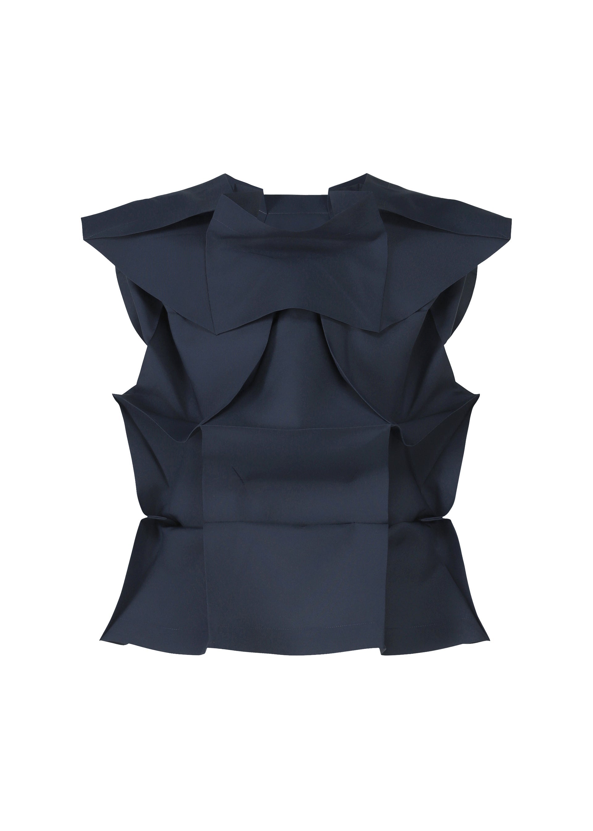 A product shot of the 132 5. ISSEY MIYAKE NO.6 SOLID shirt in navy.