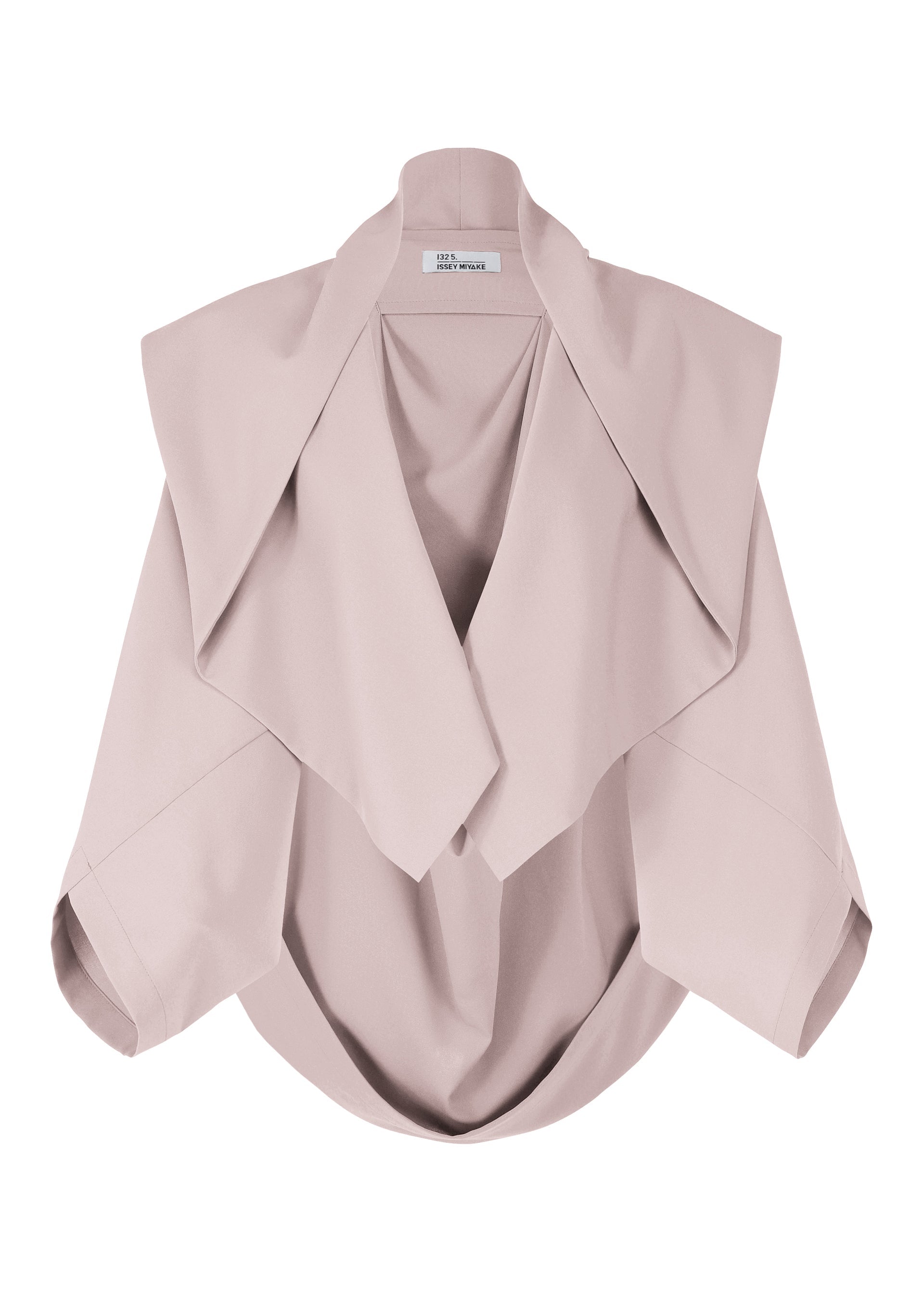 A product shot of the 132 5. Issey Miyake SEAMLESS cardigan in misty rose (20), recurring_style.