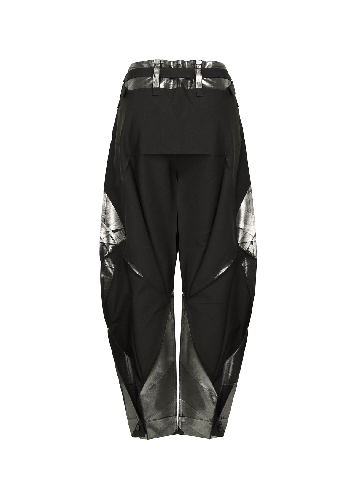 A detail shot of the 132 5. ISSEY MIYAKE F-BT trousers.
