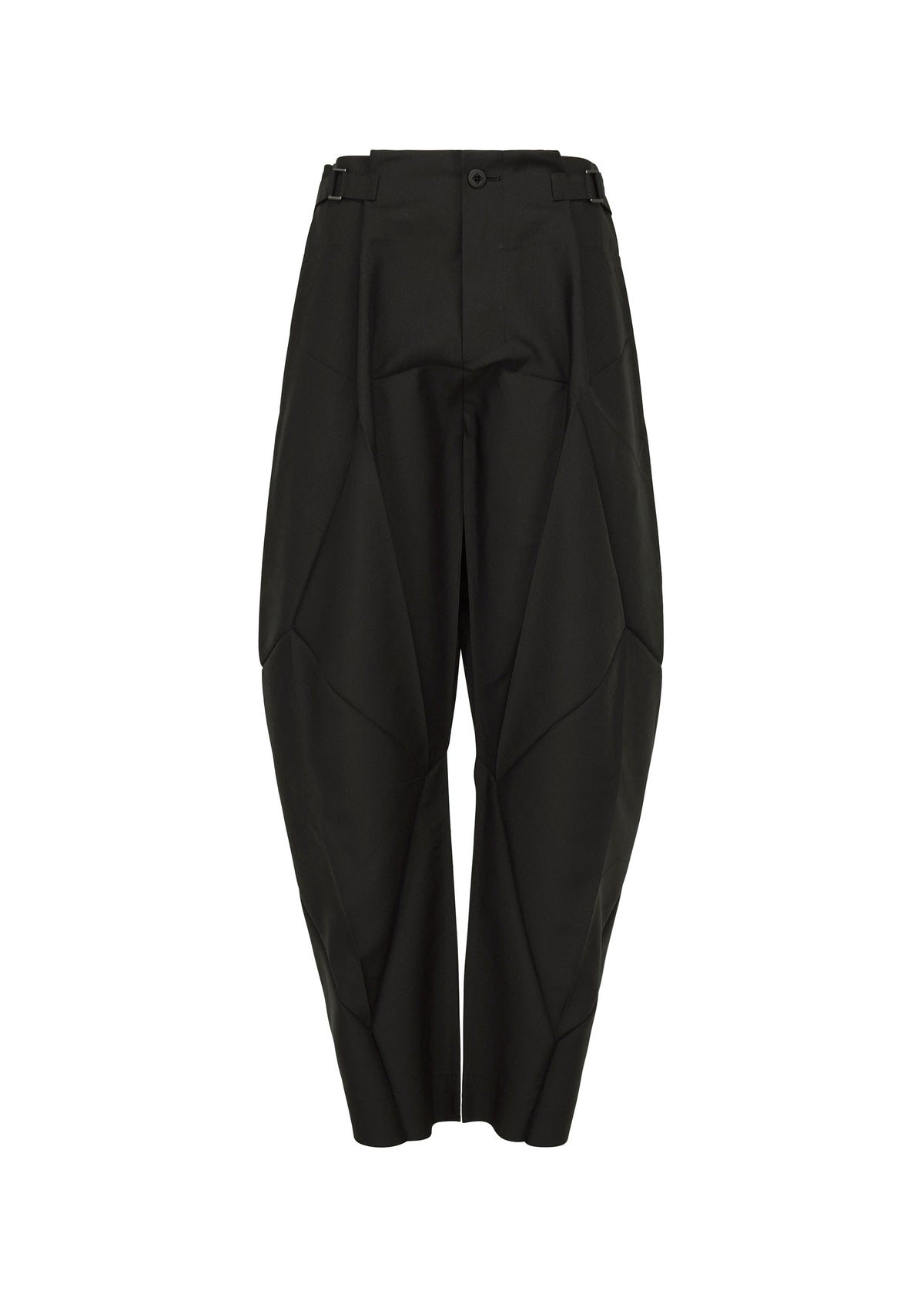 A detail shot of the 132 5. ISSEY MIYAKE F-BT trousers.