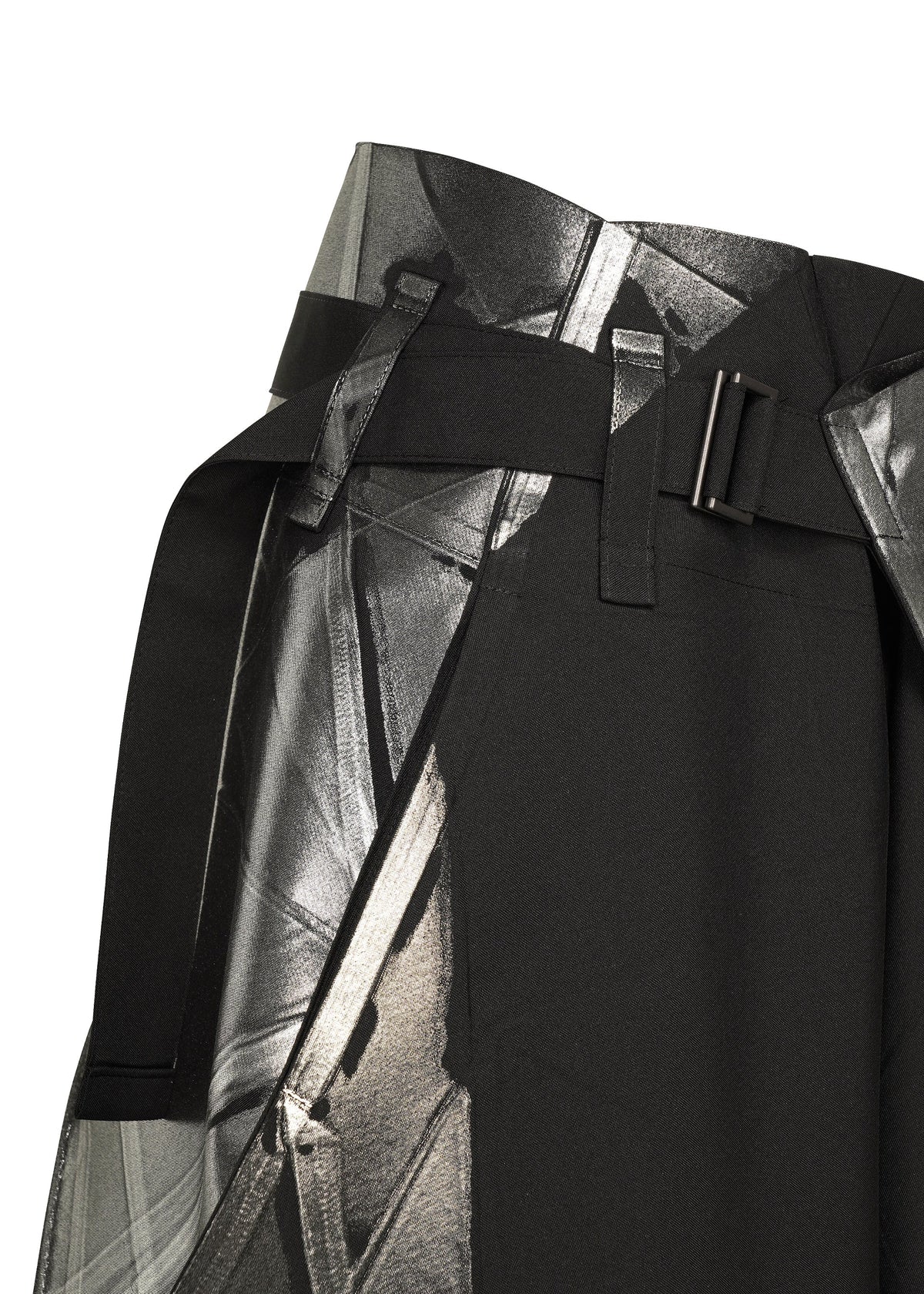 A detail shot of the 132 5. ISSEY MIYAKE F-BT trousers.
