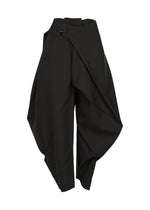 A product shot of the 132 5. ISSEY MIYAKE F-BT trousers in black.