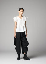 A model wears the 132 5. ISSEY MIYAKE F-SH-1 f-sh-1-shirt-white.