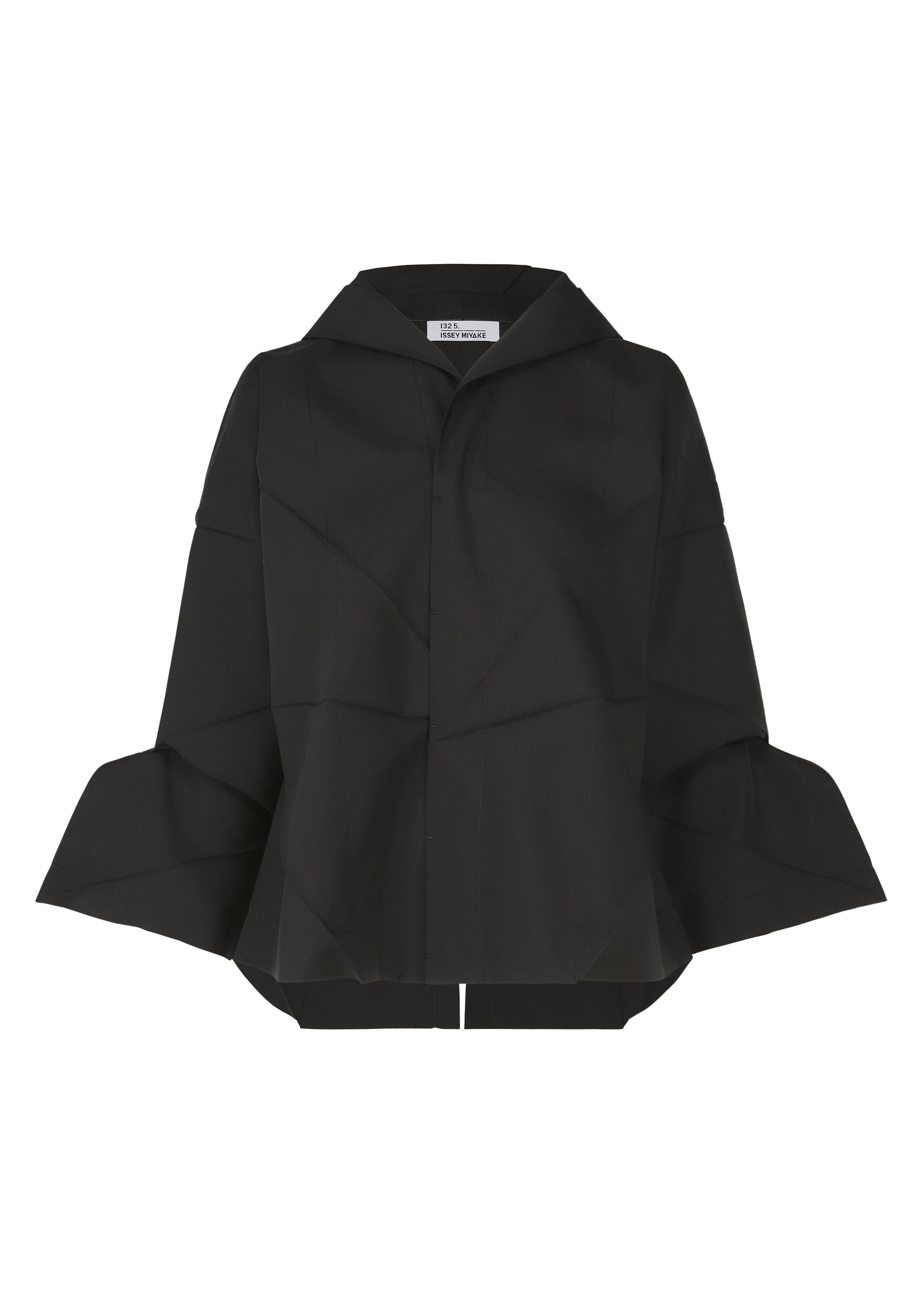 A product shot of the 132 5. ISSEY MIYAKE F-SH-1 shirt in black.