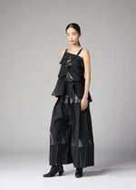 A model wears the 132 5. ISSEY MIYAKE No.1-1 no-10-ramie-shirt-white-x-silver.