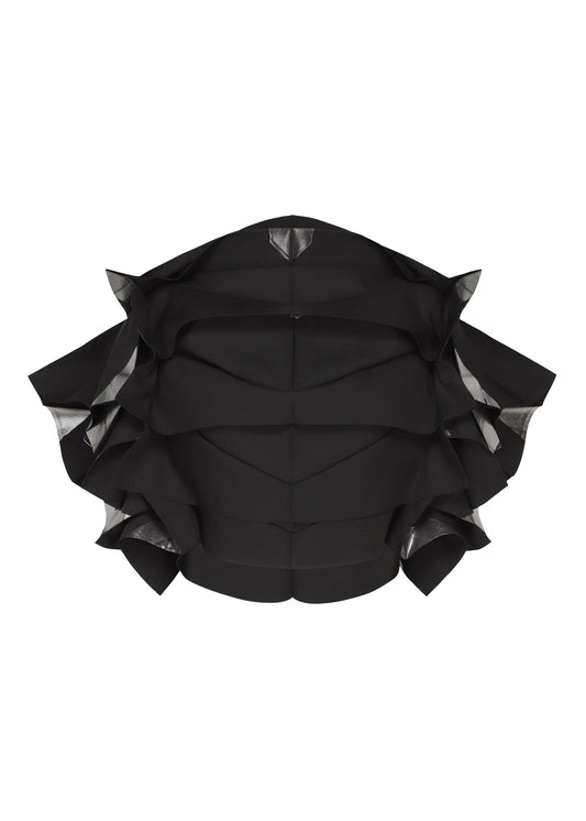 A product shot of the 132 5. ISSEY MIYAKE No.10-2 shirt in black×silver.