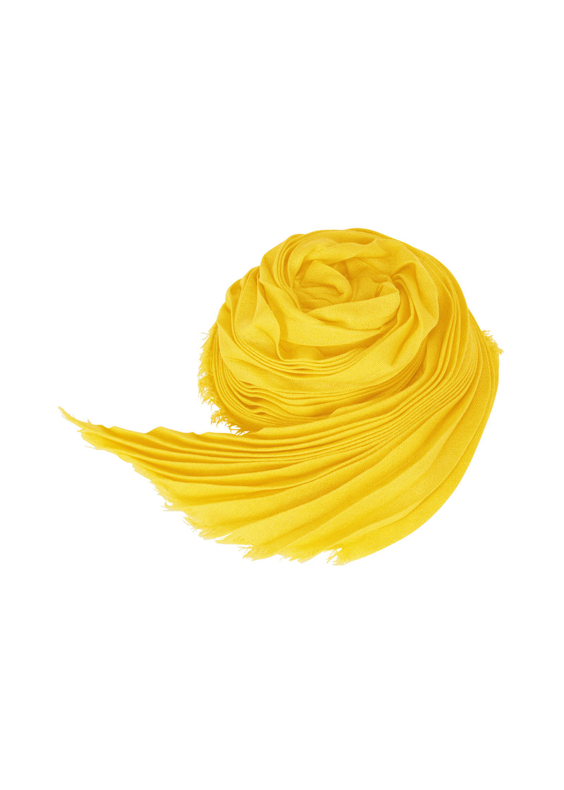 SILK WOOL PLEATS STOLE Stole Patrinia Yellow