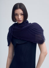 SILK WOOL PLEATS STOLE Stole Frost White